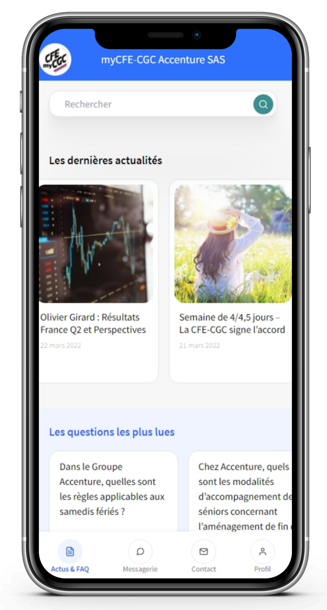 MaViePro - L'app qui répond à toutes les questions des salariés d'Accenture